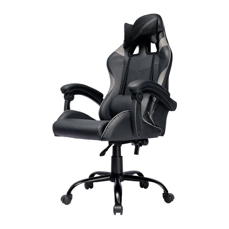Cadeira Gamer Ortopédica Reclinável em Couro PVC Preto — Suporta 120 kg